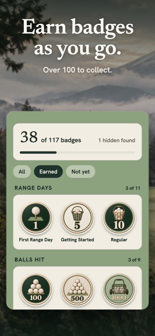 Earn badges as you go
